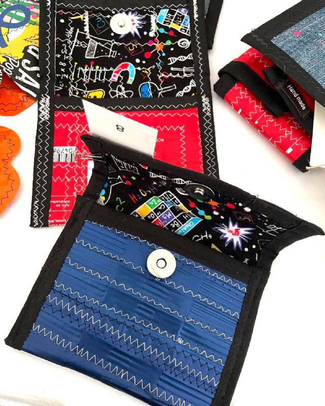 Jill Goody - recycled wallets and purses